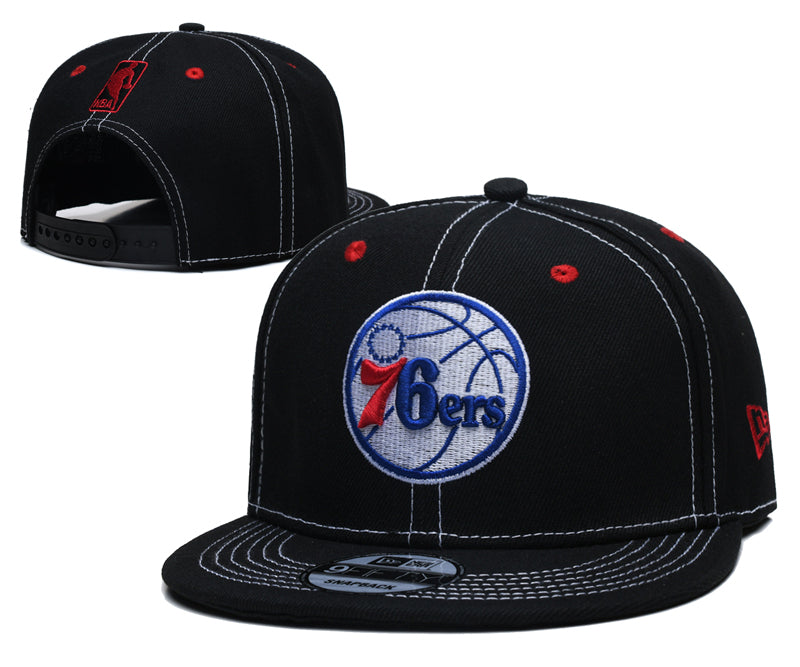 NBA Snapbacks- Black w/ white stitching
