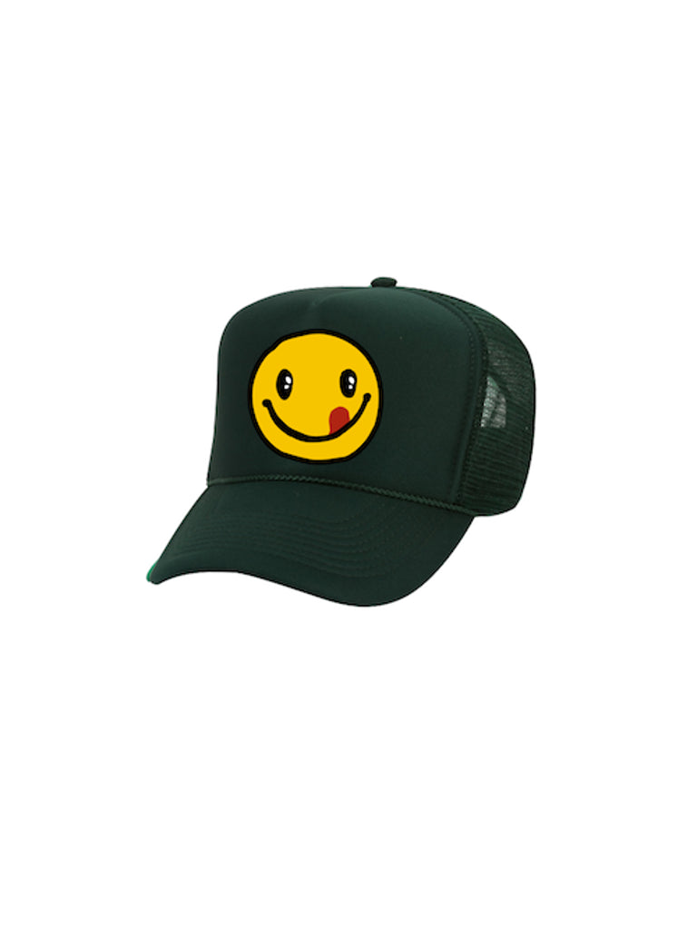Smiley Trucker Hat (Neutral Tones)