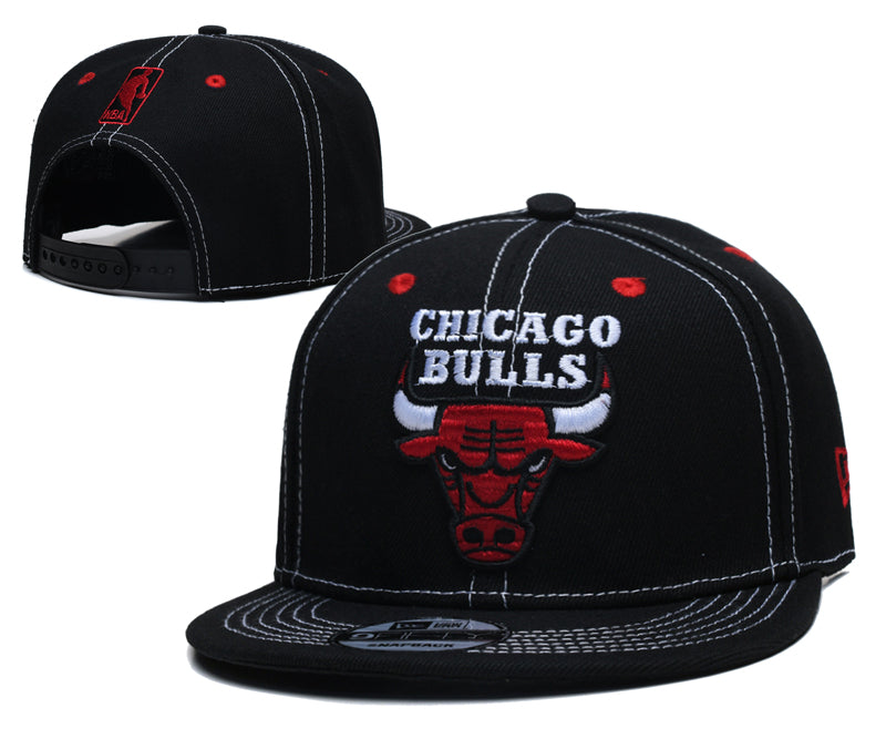 NBA Snapbacks- Black w/ white stitching