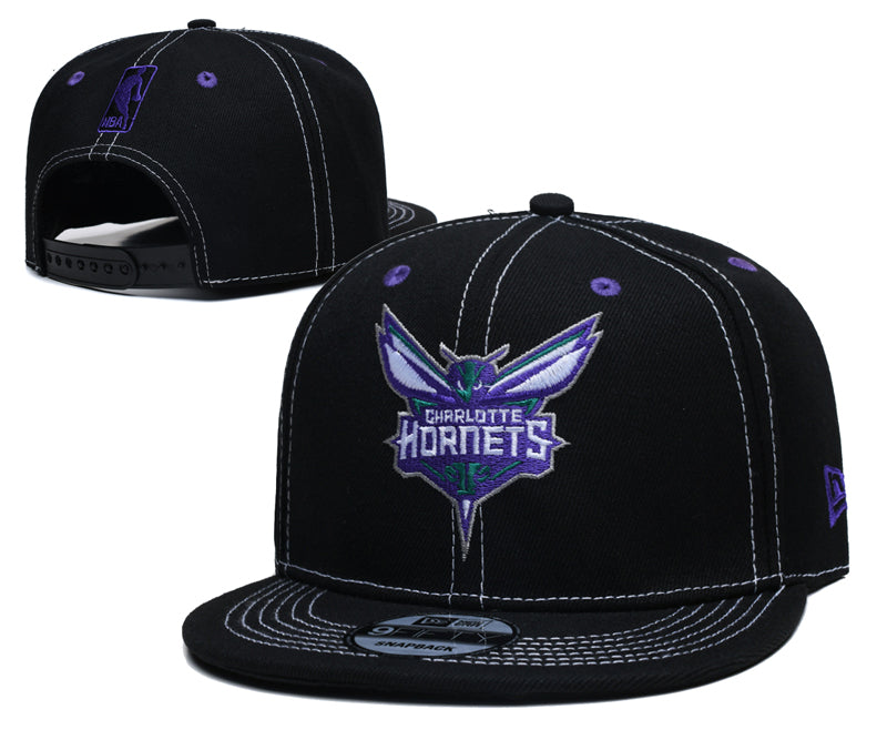 NBA Snapbacks- Black w/ white stitching