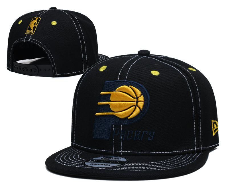 NBA Snapbacks- Black w/ white stitching