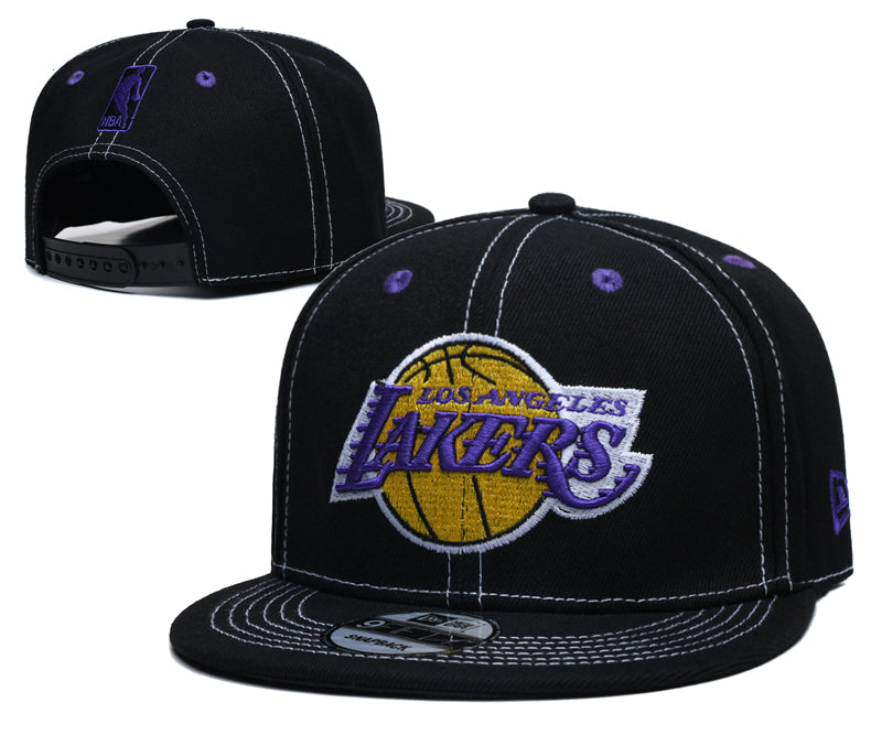 NBA Snapbacks- Black w/ white stitching