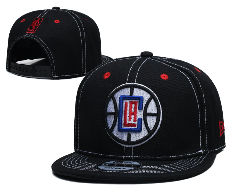 NBA Snapbacks- Black w/ white stitching