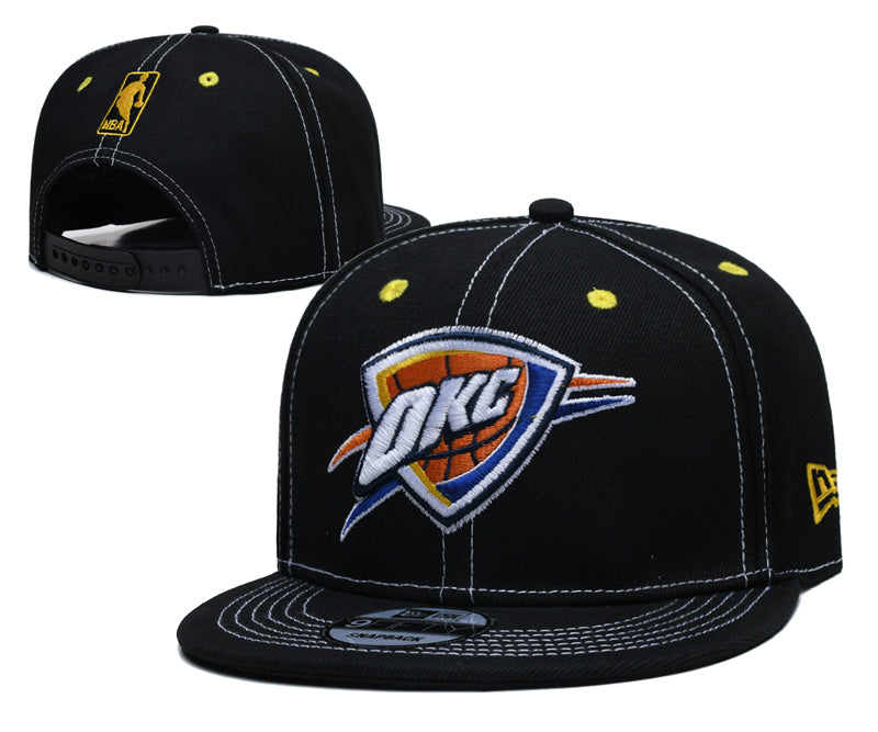 NBA Snapbacks- Black w/ white stitching