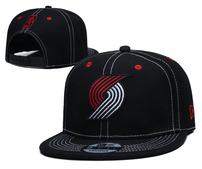 NBA Snapbacks- Black w/ white stitching